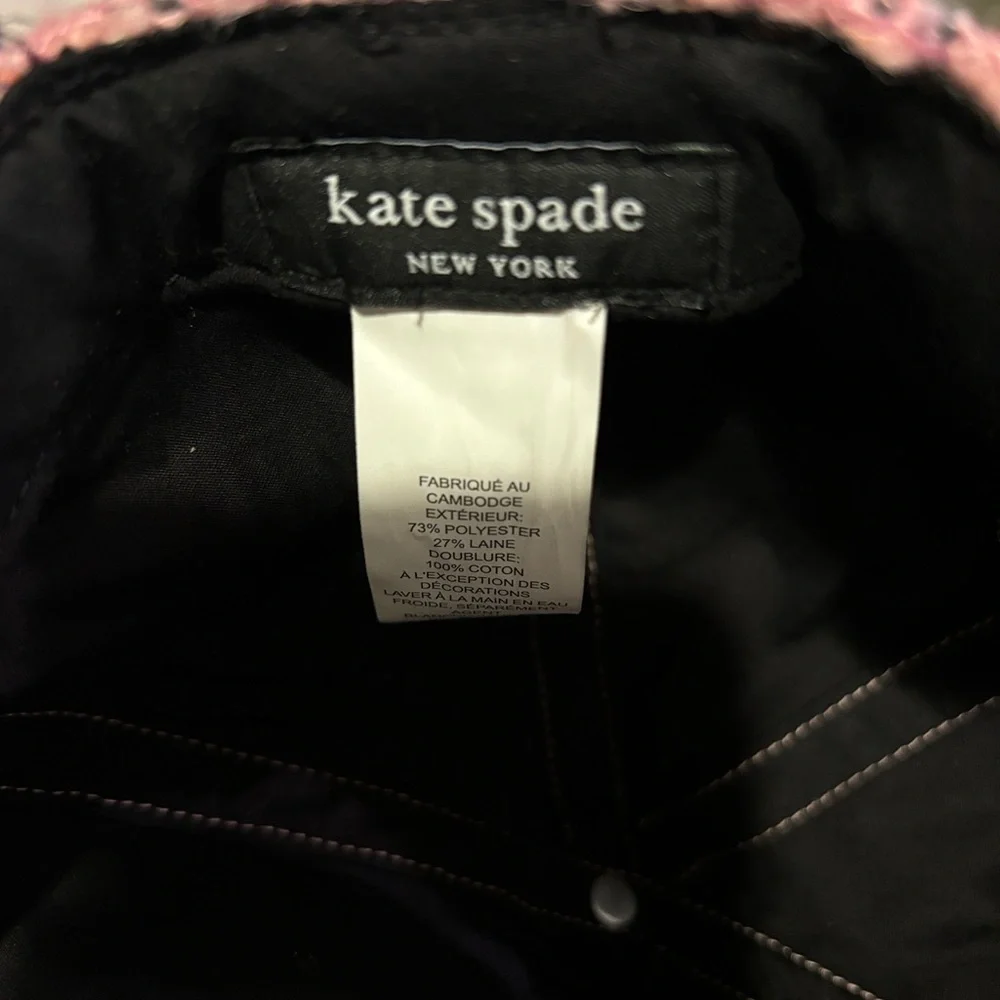 Pink and Black Tweed Cap - Picture 3 of 4